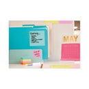 Post-it Pop-up Notes Refill, Note Ruled, 4" x 4", Aqua Wave, 90 Sheets/Pad, 5 Pads/Pack