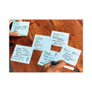 Post-it Pop-up Notes Refill, Note Ruled, 4" x 4", Aqua Wave, 90 Sheets/Pad, 5 Pads/Pack