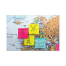 Post-it Pop-up Notes Refill, Note Ruled, 4" x 4", Aqua Wave, 90 Sheets/Pad, 5 Pads/Pack