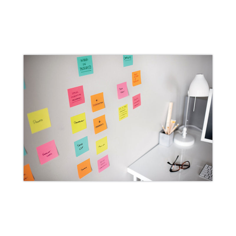 Post-it Pop-up 3 x 3 Note Refill, 3" x 3", Supernova Neons Collection Colors, 90 Sheets/Pad, 10 Pads/Pack