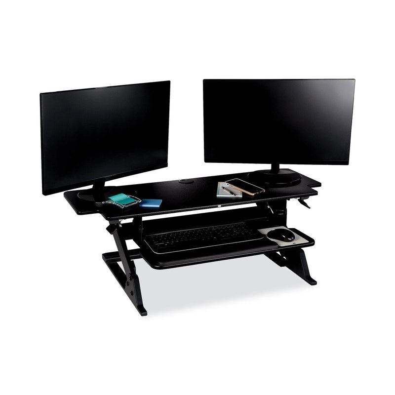 3M Precision Standing Desk, 42" x 23.2" x 6.2" to 20", Black