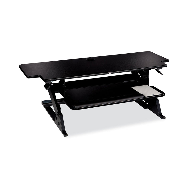 3M Precision Standing Desk, 42" x 23.2" x 6.2" to 20", Black