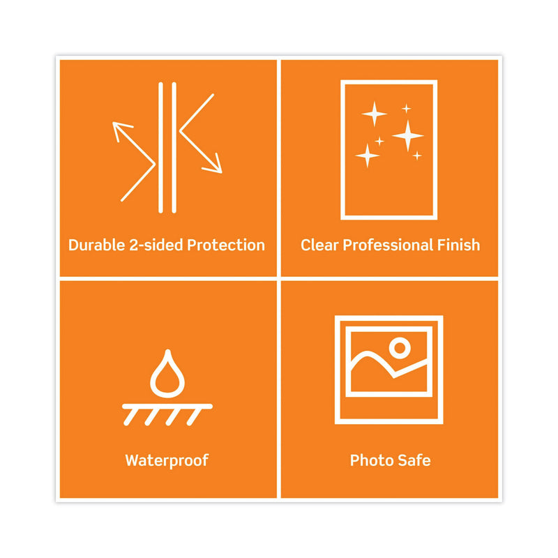 Scotch Laminating Pouches, 5 mil, 9" x 11.5", Gloss Clear, 100/Pack