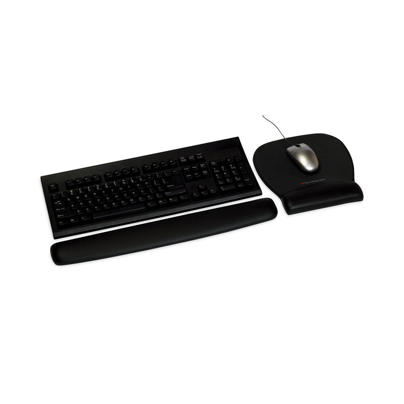 3M Antimicrobial Foam Keyboard Wrist Rest, 18 x 2.75, Black