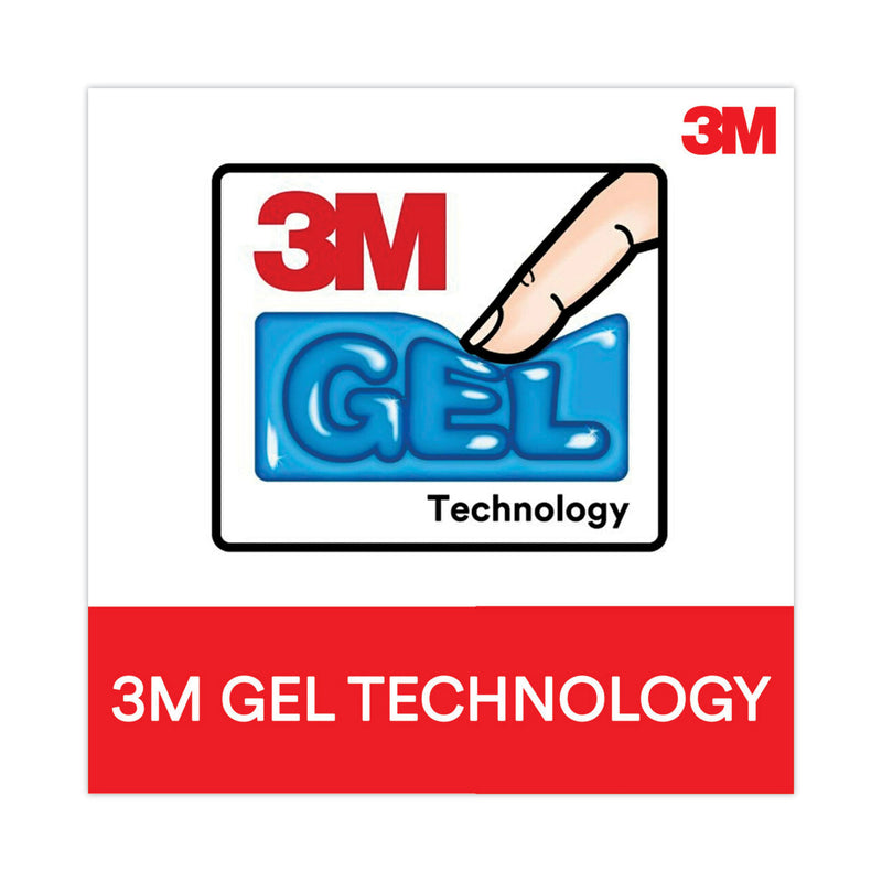 3M Antimicrobial Gel Compact Keyboard Wrist Rest, 18 x 2.75, Black