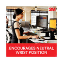 3M Antimicrobial Gel Large Keyboard Wrist Rest, 19 x 2.75, Black