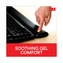 3M Antimicrobial Gel Large Keyboard Wrist Rest, 19 x 2.75, Black