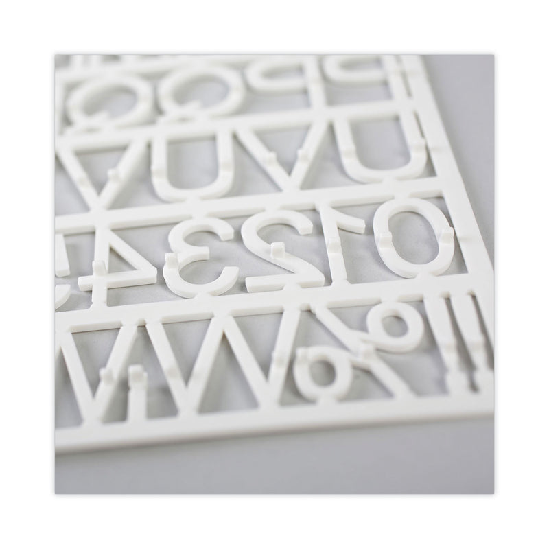 MasterVision White Plastic Set of Letters, Numbers and Symbols, Uppercase, 1"h
