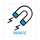 MasterVision Magnetic Dry Erase Board, 11 x 14, Black Plastic Frame