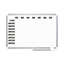 MasterVision Interchangeable Magnetic Board Accessories, Days of Week, Black/White, 2" x 1", 7 Pieces