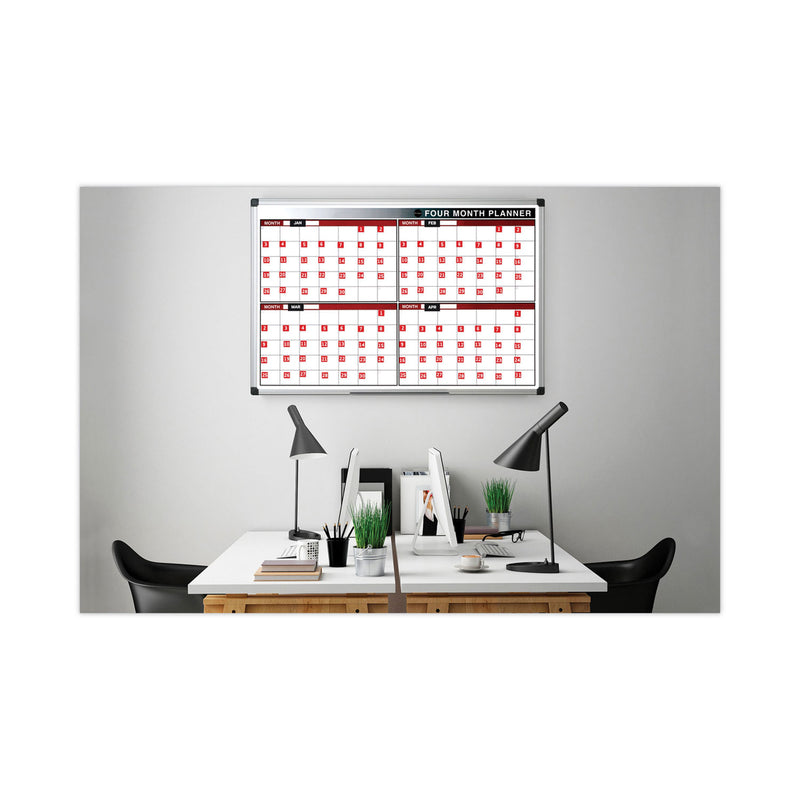 MasterVision Interchangeable Magnetic Board Accessories, Months of Year, Black/White, 2" x 1", 12 Pieces
