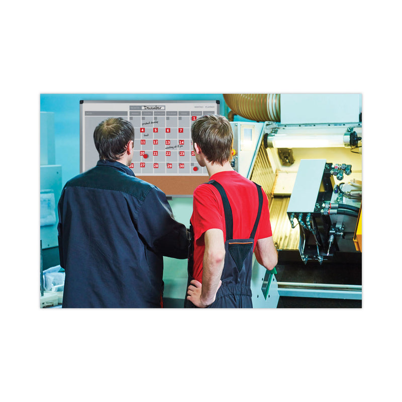 MasterVision Interchangeable Magnetic Board Accessories, Calendar Dates, Red/White, 1" x 1", 31 Pieces