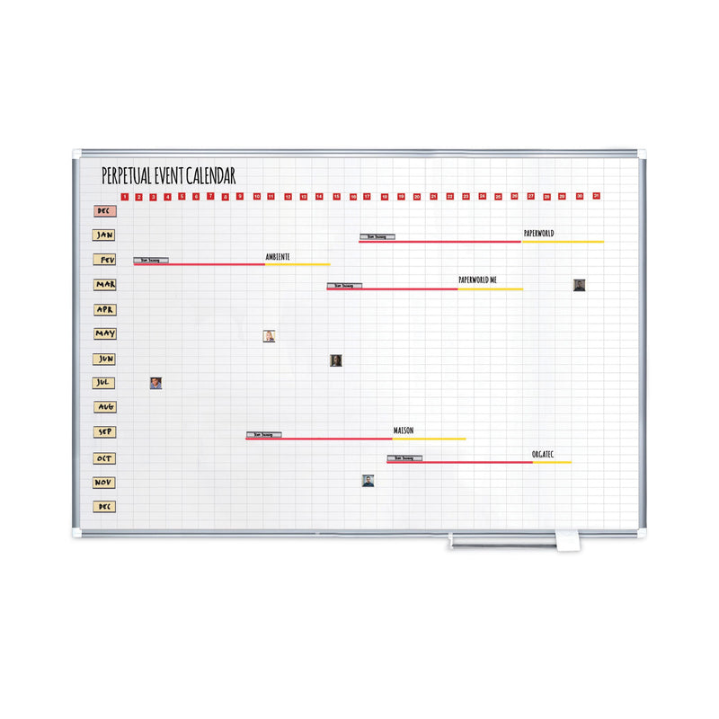 MasterVision Interchangeable Magnetic Board Accessories, Calendar Dates, Red/White, 1" x 1", 31 Pieces