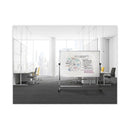 MasterVision Earth Silver Easy Clean Revolver Dry Erase Board, 36 x 48, White, Steel Frame