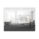 MasterVision Earth Silver Easy Clean Revolver Dry Erase Board,48x70, White, Steel Frame