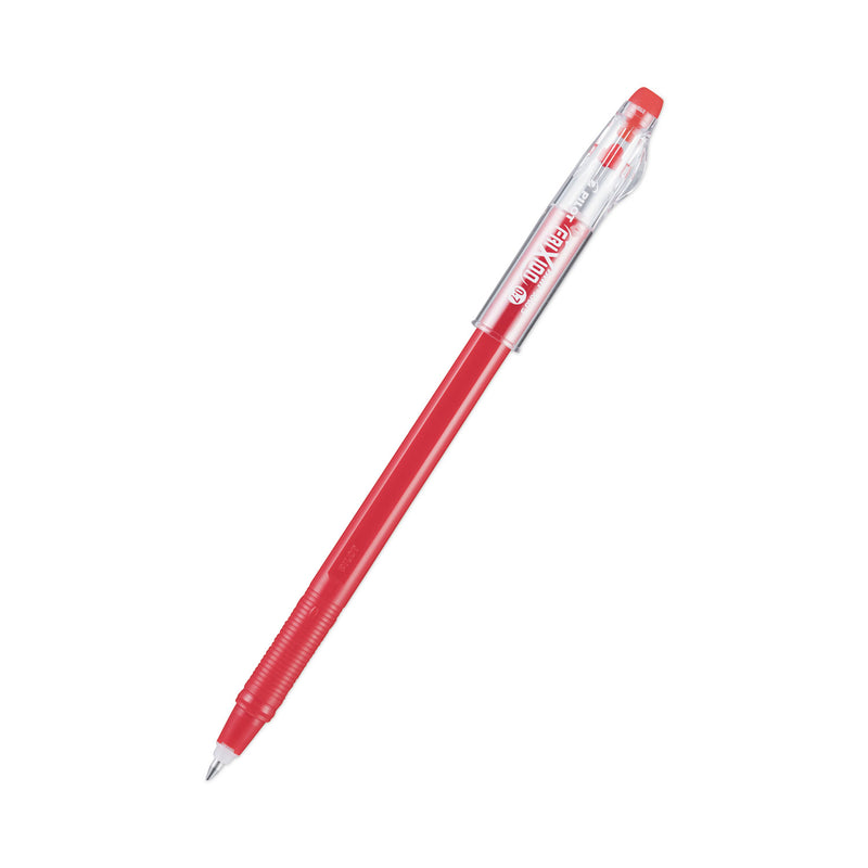 Pilot FriXion ColorSticks Erasable Gel Pen, Clipless Stick, Fine 0.7 mm, Red Ink, Red Barrel, Dozen
