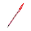 Pilot Better Ballpoint Pen, Stick, Fine 0.7 mm, Red Ink, Translucent Red Barrel, Dozen