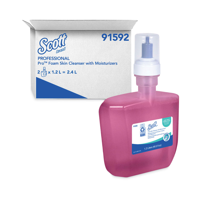Scott Pro Foam Skin Cleanser with Moisturizers, Citrus Floral, 1.2 L Refill, 2/Carton