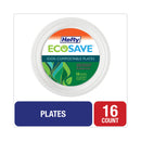 Hefty ECOSAVE Tableware, Plate, Bagasse, 10.13" dia, White, 16/Pack