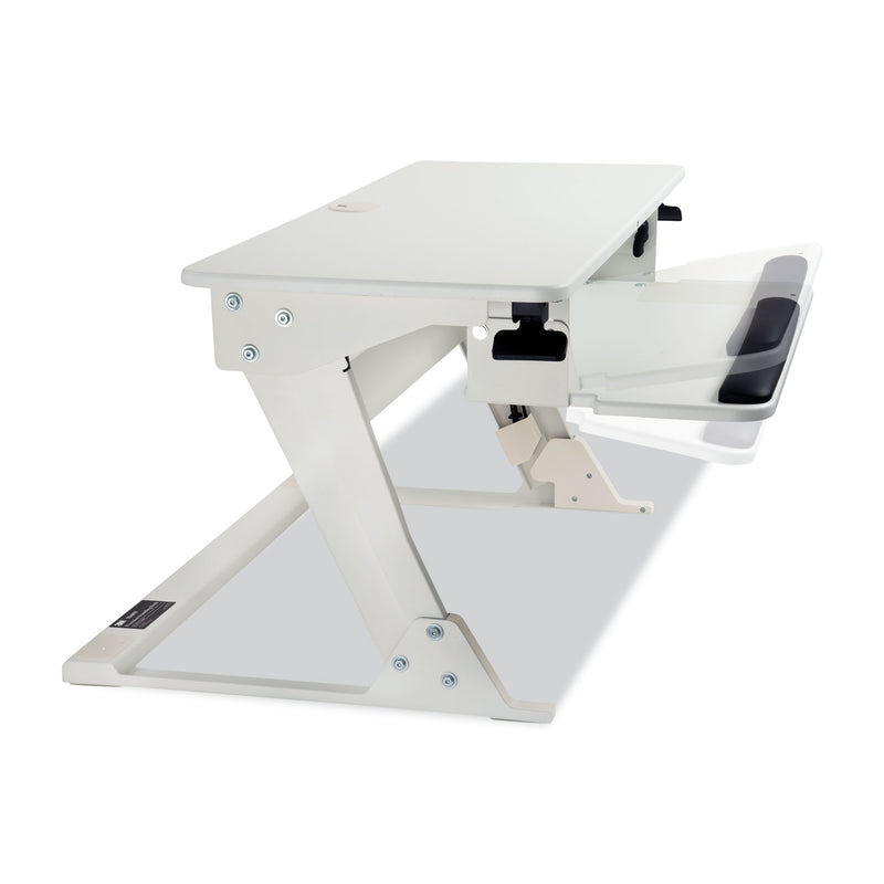 3M Precision Standing Desk, 35.4" x 23.2" x 6.2" to 20", White