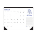 House of Doolittle Recycled Zodiac Desk Pad Calendar, Zodiac Artwork, 17 x 22, White Sheets, Black Binding/Corners, 12-Month (Jan-Dec) 2023