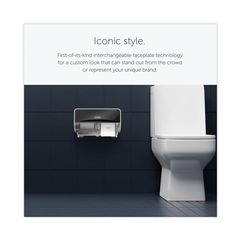 Kimberly-Clark Professional* ICON Coreless Standard Roll Toilet Paper Dispenser, 8.43 x 13 x 7.25, Black Mosaic