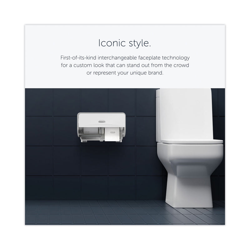 Kimberly-Clark Professional* ICON Coreless Standard Roll Toilet Paper Dispenser, 8.43 x 13 x 7.25, Silver Mosaic