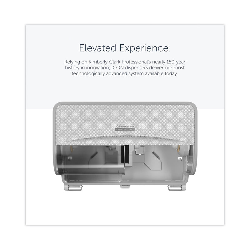 Kimberly-Clark Professional* ICON Coreless Standard Roll Toilet Paper Dispenser, 8.43 x 13 x 7.25, White Mosaic
