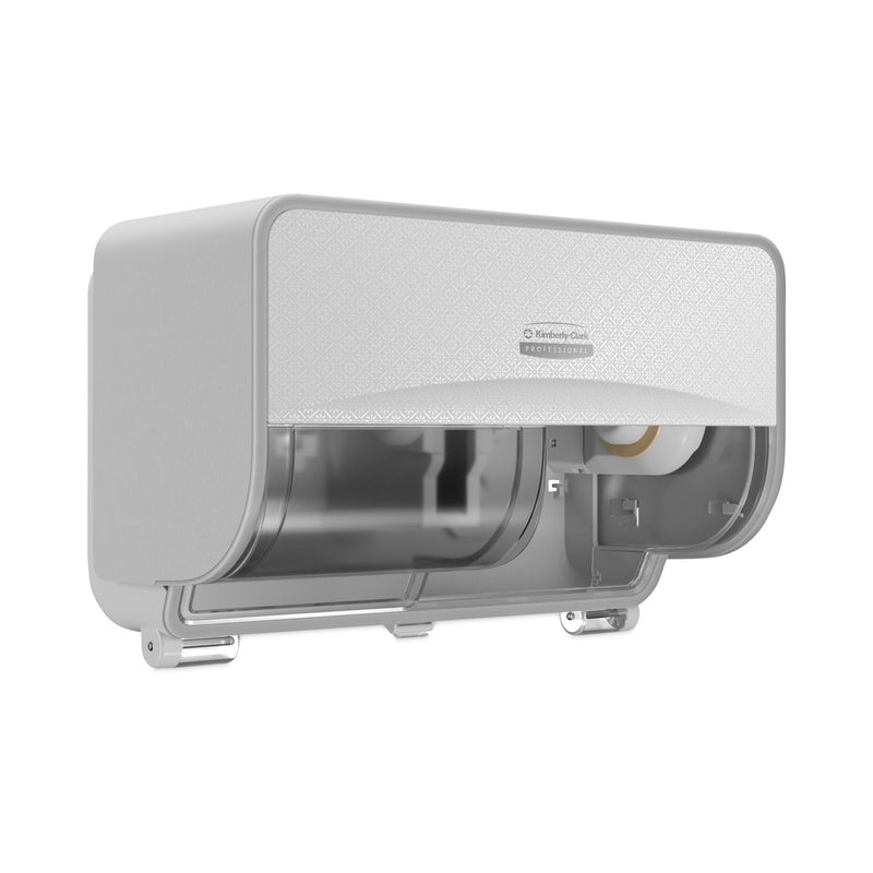 Kimberly-Clark Professional* ICON Coreless Standard Roll Toilet Paper Dispenser, 8.43 x 13 x 7.25, White Mosaic