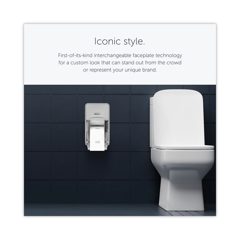 Kimberly-Clark Professional* ICON Coreless Standard Roll Toilet Paper Dispenser, 7.18 x 13.37 x 7.06, Silver Mosaic