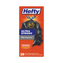 Hefty Ultra Flex Waste Bags, 30 gal, 1.05 mil, 6" x 2.1", Black, 150/Carton
