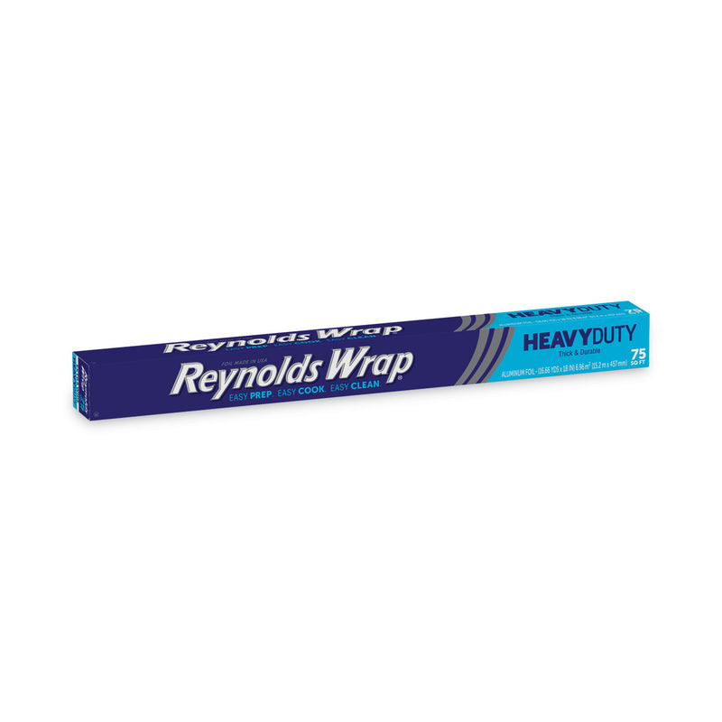 Reynolds Wrap Heavy Duty Aluminum Foil Roll, 18" x 75 ft, Silver