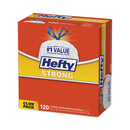 Hefty Strong Tall Kitchen Drawstring Bags, 13 gal, 0.9 mil, 23.75" x 27", White, 90/Box, 3 Boxes/Carton
