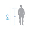 Boardwalk Tapered End Broom Handle, Lacquered Pine, 1.13" dia x 60", Natural