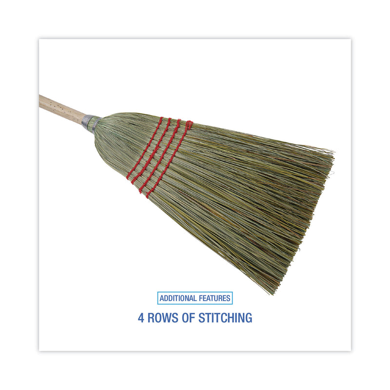 Boardwalk Mixed Fiber Maid Broom, Mixed Fiber Bristles, 55" Overall Length, Natural
