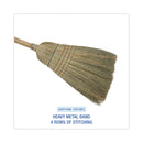 Boardwalk Warehouse Broom, Corn Fiber Bristles, 56" Overall Length, Natural, 12/Carton