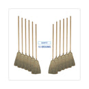 Boardwalk Warehouse Broom, Corn Fiber Bristles, 56" Overall Length, Natural, 12/Carton