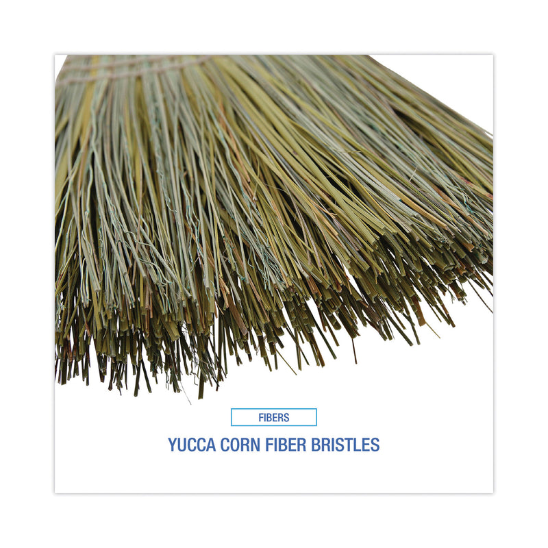 Boardwalk Warehouse Broom, Yucca/Corn Fiber Bristles, 56" Overall Length, Natural