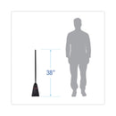 Boardwalk Flag Tipped Poly Lobby Brooms, Flag Tipped Poly Bristles, 38" Overall Length, Natural/Black, 12/Carton
