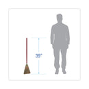 Boardwalk Corn Fiber Lobby/Toy Broom, Corn Fiber Bristles, 39" Overall Length, Red