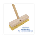 Boardwalk Deck Brush Head, 2" Cream Polypropylene Bristles, 10" Brush