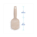 Boardwalk Utility Brush, Cream Nylon Bristles, 5.5" Brush, 3.5" Tan Plastic Handle