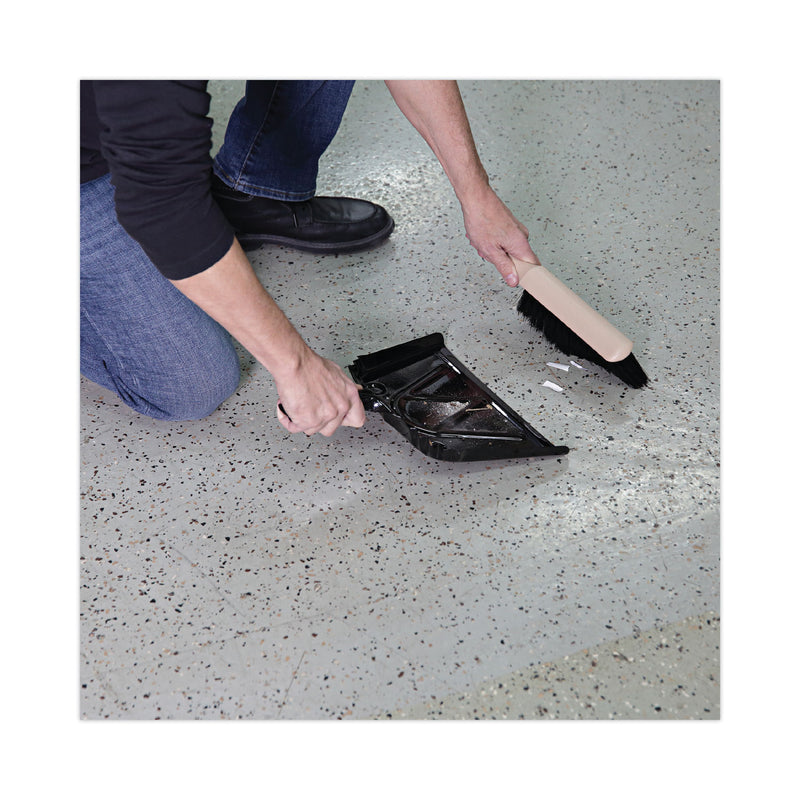 Boardwalk Counter Brush, Black Polypropylene, 4.5" Brush, 3.5" Tan Plastic Handle
