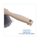Boardwalk Counter Brush, Gray Flagged Polypropylene Bristles, 4.5" Brush, 3.5" Tan Plastic Handle