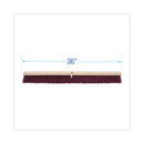 Boardwalk Floor Brush Head, 3.25" Maroon Stiff Polypropylene Bristles, 36" Brush