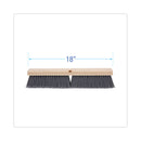 Boardwalk Floor Brush Head, 3" Gray Flagged Polypropylene Bristles, 18" Brush