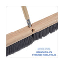 Boardwalk Floor Brush Head, 3" Gray Flagged Polypropylene Bristles, 18" Brush