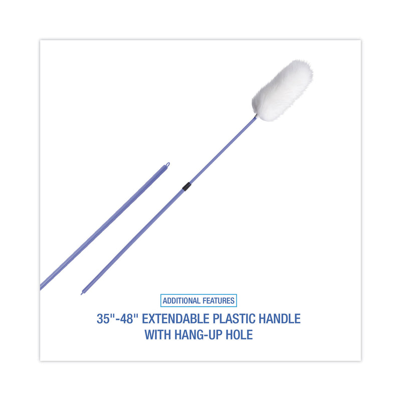 Boardwalk Lambswool Duster, Plastic Handle Extends 35" to 48" Handle, Assorted Colors