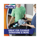 Hefty Easy Flaps Trash Bags, 30 gal, 0.85 mil, 30" x 33", Black, 240/Carton