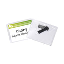 C-Line Magnetic Name Badge Holder Kit, Horizontal, 4w x 3h, Clear, 20/Box